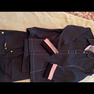 StJohn denim pant suit M inseam 27 1/2” worn once